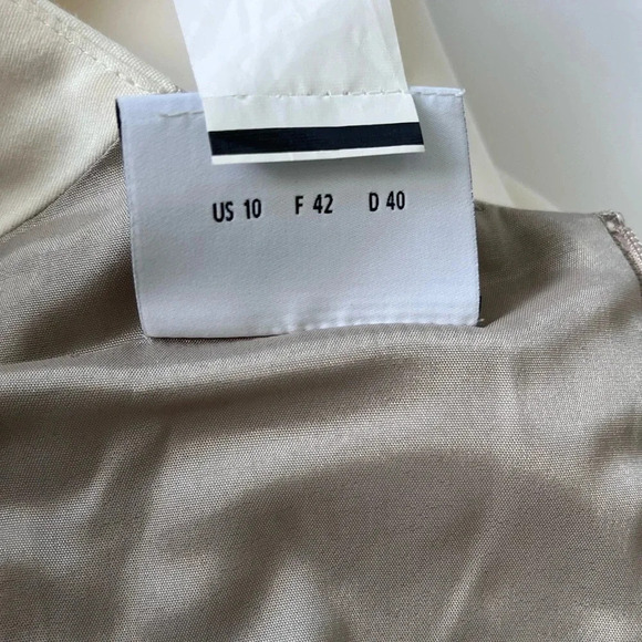 Akris Punto Neutral Sheath Midi Sleeveless Dress Women Size L - Picture 6 of 8